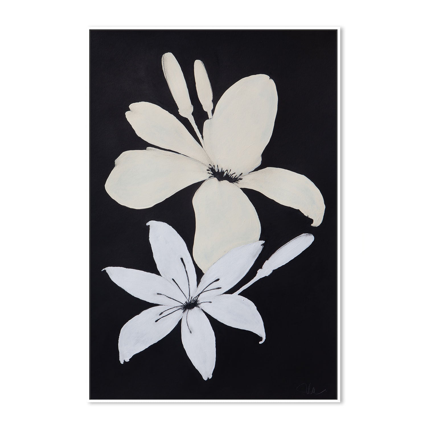 wall-art-print-canvas-poster-framed-Midnight Florals, Style D , By Filippoloco-5