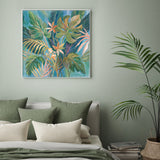 wall-art-print-canvas-poster-framed-Midnight Tropical Leaves , By Silvia Vassileva-GIOIA-WALL-ART