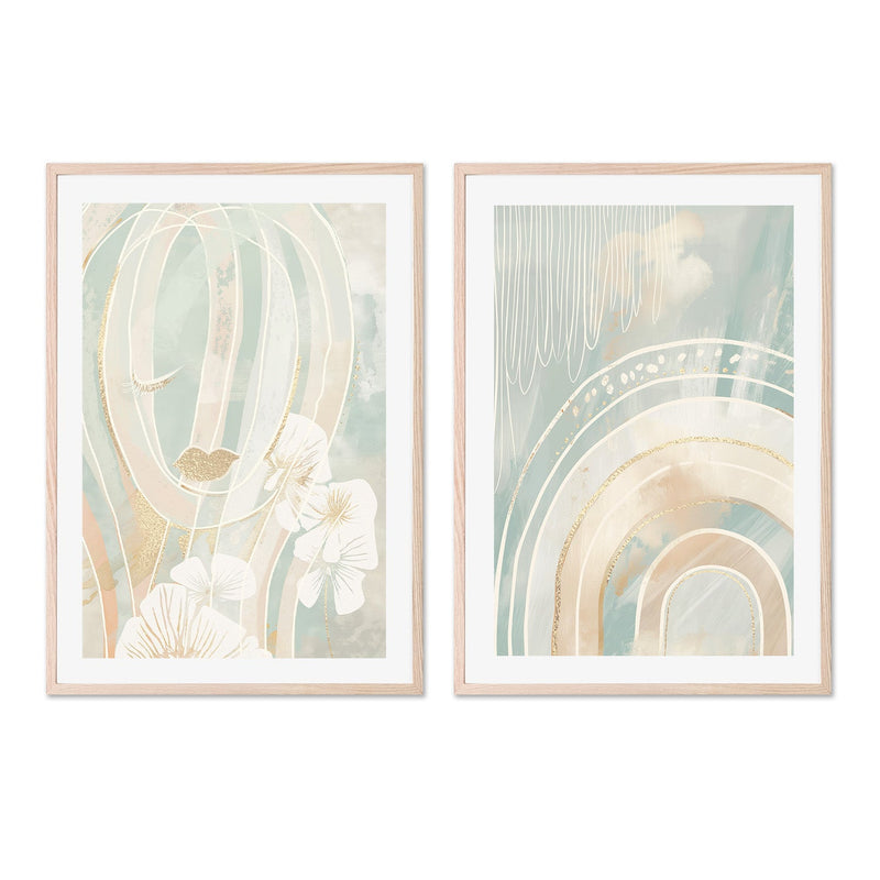 wall-art-print-canvas-poster-framed-Mila, Style A & B, Set Of 2 , By Bella Eve-6