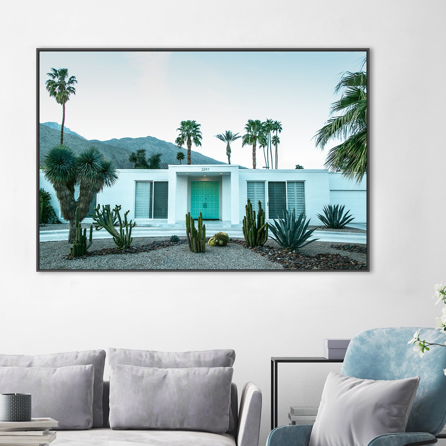 wall-art-print-canvas-poster-framed-Mint Green Door , By Tricia Brennan-3