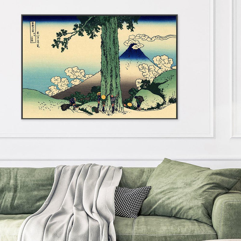 wall-art-print-canvas-poster-framed-Mishima pass in Kai province-by-Katsushika Hokusai-Gioia Wall Art