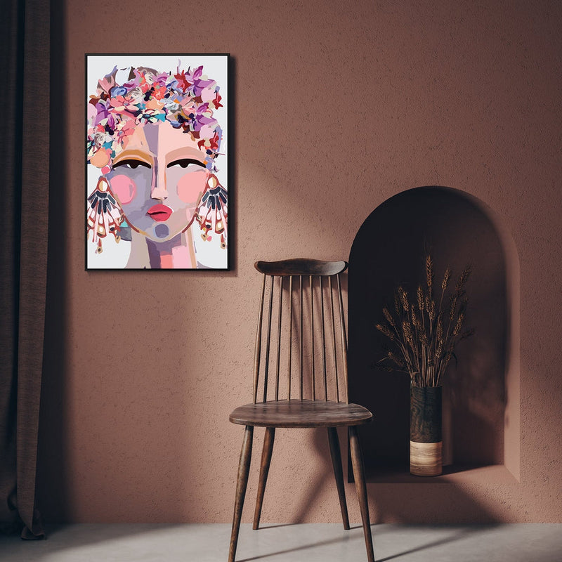 wall-art-print-canvas-poster-framed-Miss Pinky-by-Gioia Wall Art-Gioia Wall Art