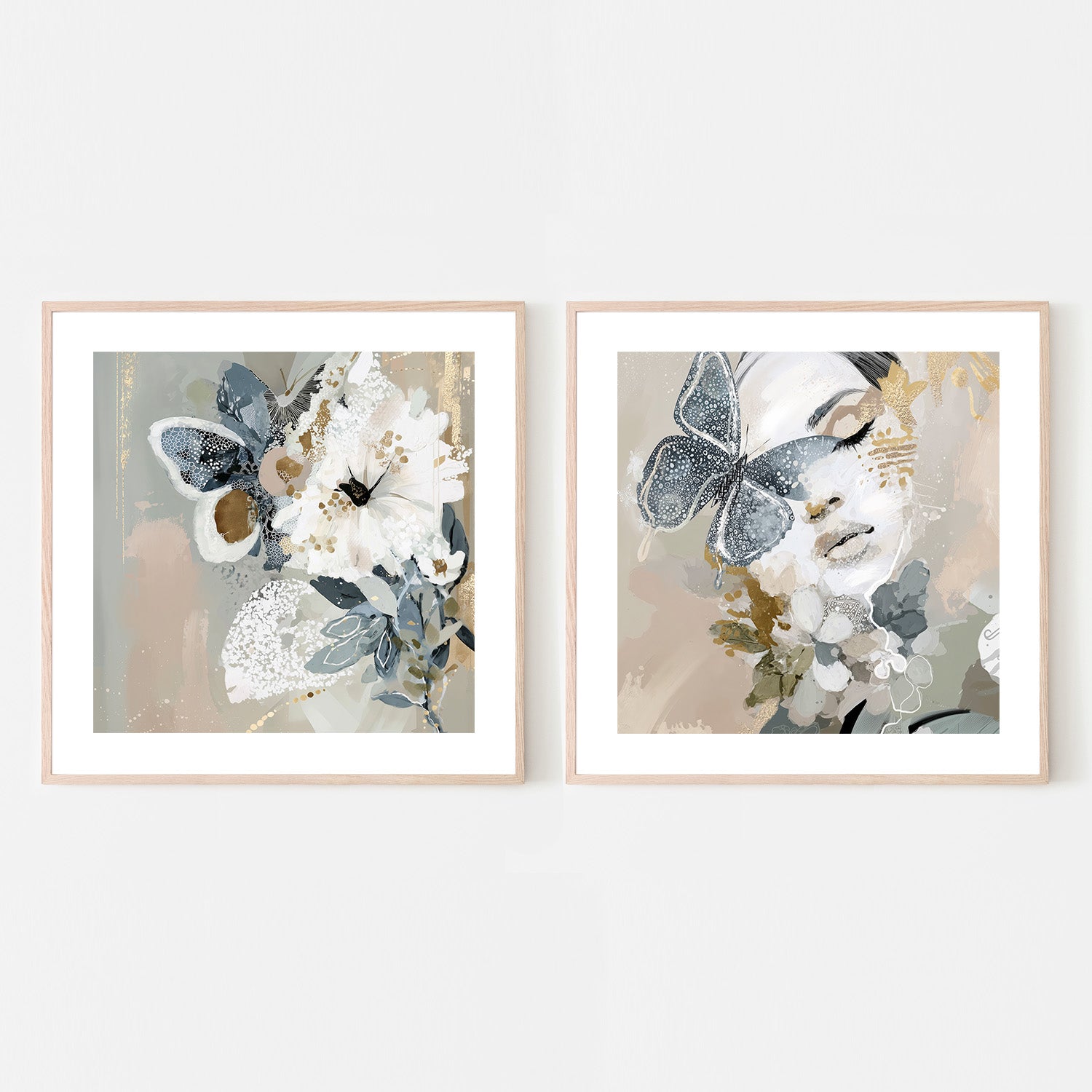wall-art-print-canvas-poster-framed-Mistwing, Left And Right, Set Of 2-6