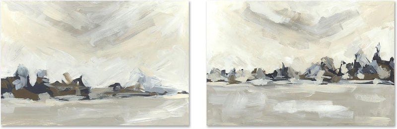 wall-art-print-canvas-poster-framed-Misty Morning, Style A & B, Set of 2-by-Emily Wood-Gioia Wall Art