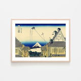 wall-art-print-canvas-poster-framed-Mitsui Shop on Suruga Street in Edo-by-Katsushika Hokusai-Gioia Wall Art