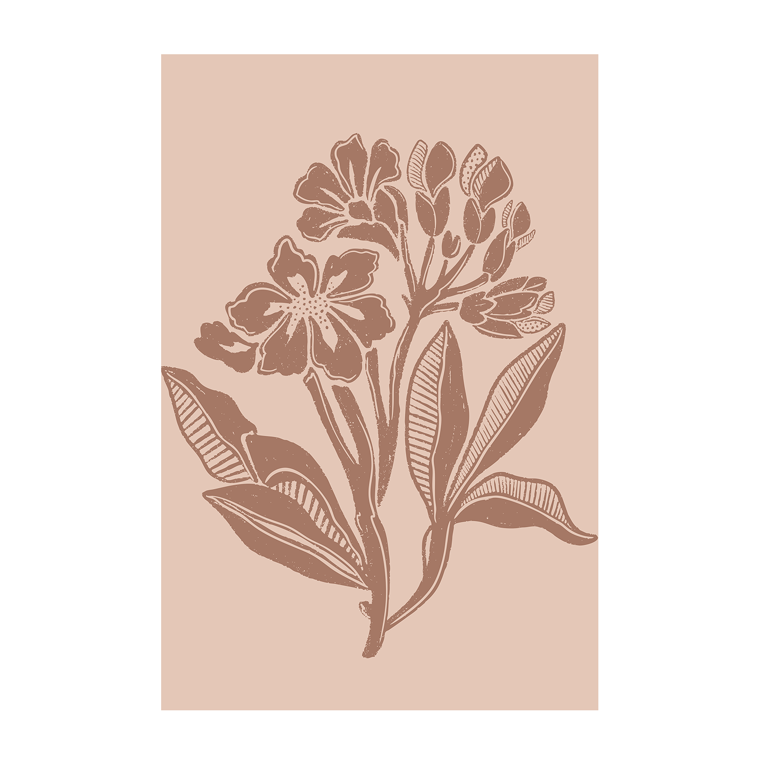 wall-art-print-canvas-poster-framed-Mocha Foliage & Mocha Florals, Set Of 2 , By Nikita Jariwala-9