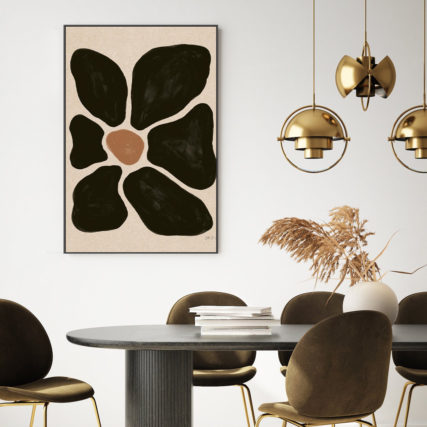 wall-art-print-canvas-poster-framed-Mod Floral, Style A-2