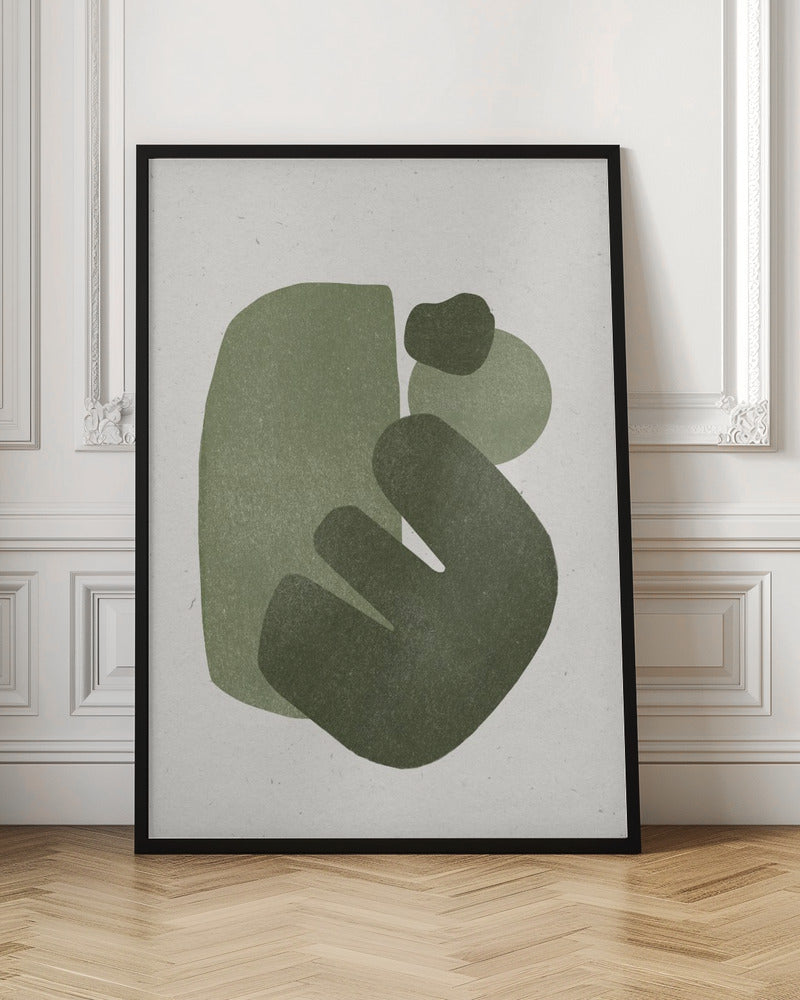 wall-art-print-canvas-poster-framed-Modern Green Shapes , By THE MIUUS STUDIO-3