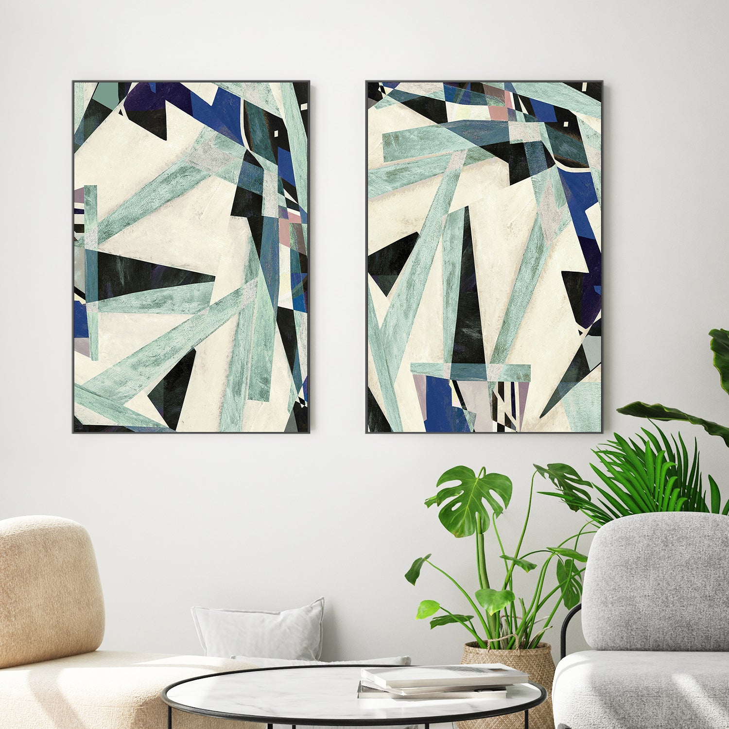 wall-art-print-canvas-poster-framed-Modern Muse, Style A & B, Set Of 2-2
