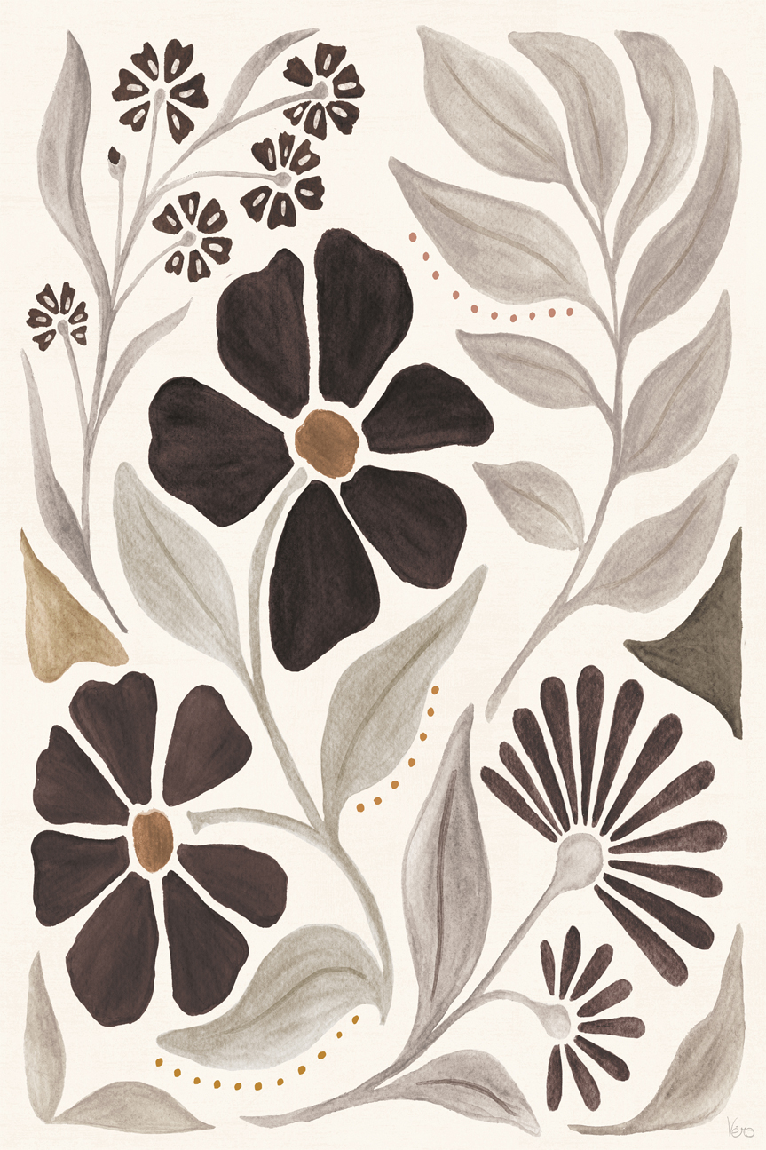 wall-art-print-canvas-poster-framed-Modern Petals, Style B , By Veronique Charron-1