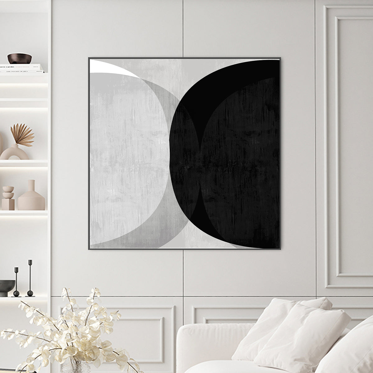 wall-art-print-canvas-poster-framed-Modern Texture Circular, Style B-2