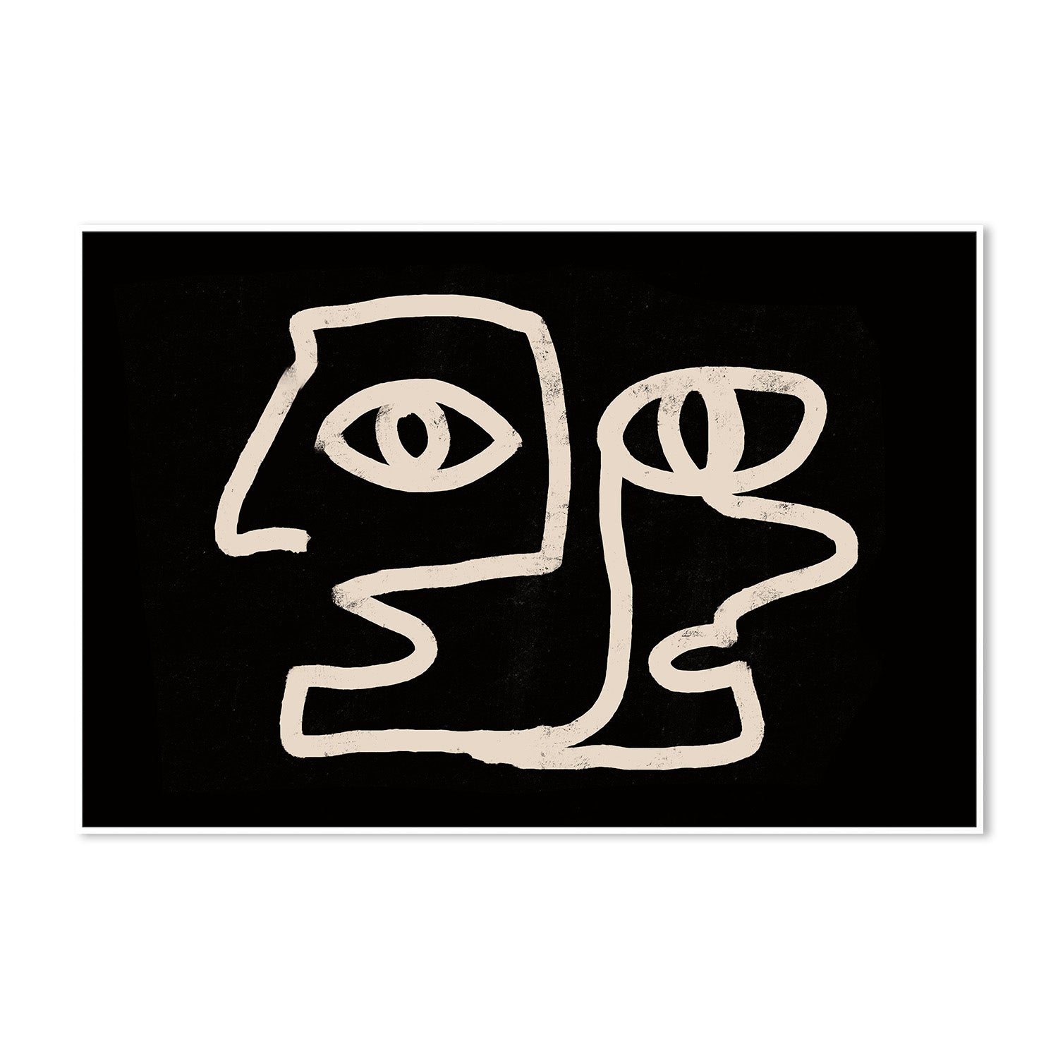 wall-art-print-canvas-poster-framed-Monochrome Abstract Mask , By Sharyn Bursic-5