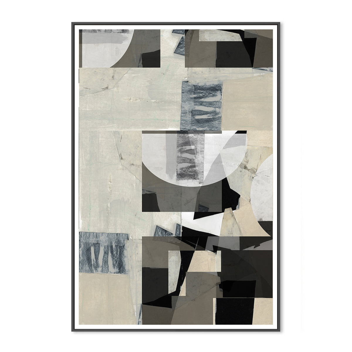 wall-art-print-canvas-poster-framed-Monochrome Composition, Style C-3