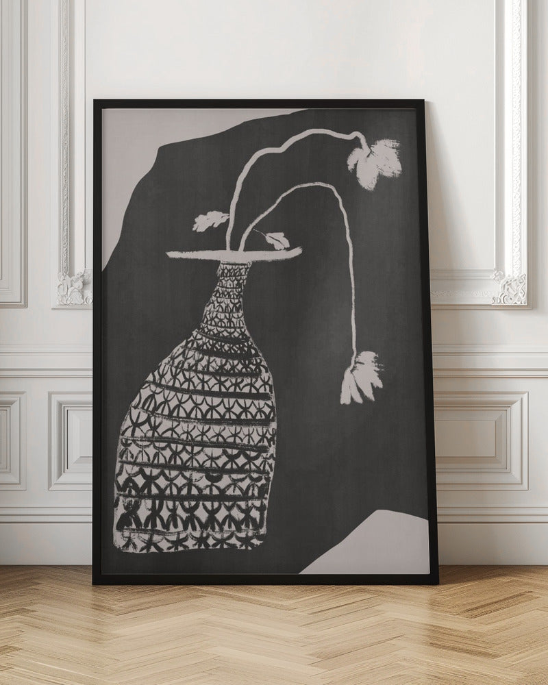 wall-art-print-canvas-poster-framed-Monochrome Vase Still Life , By Little Dean-3