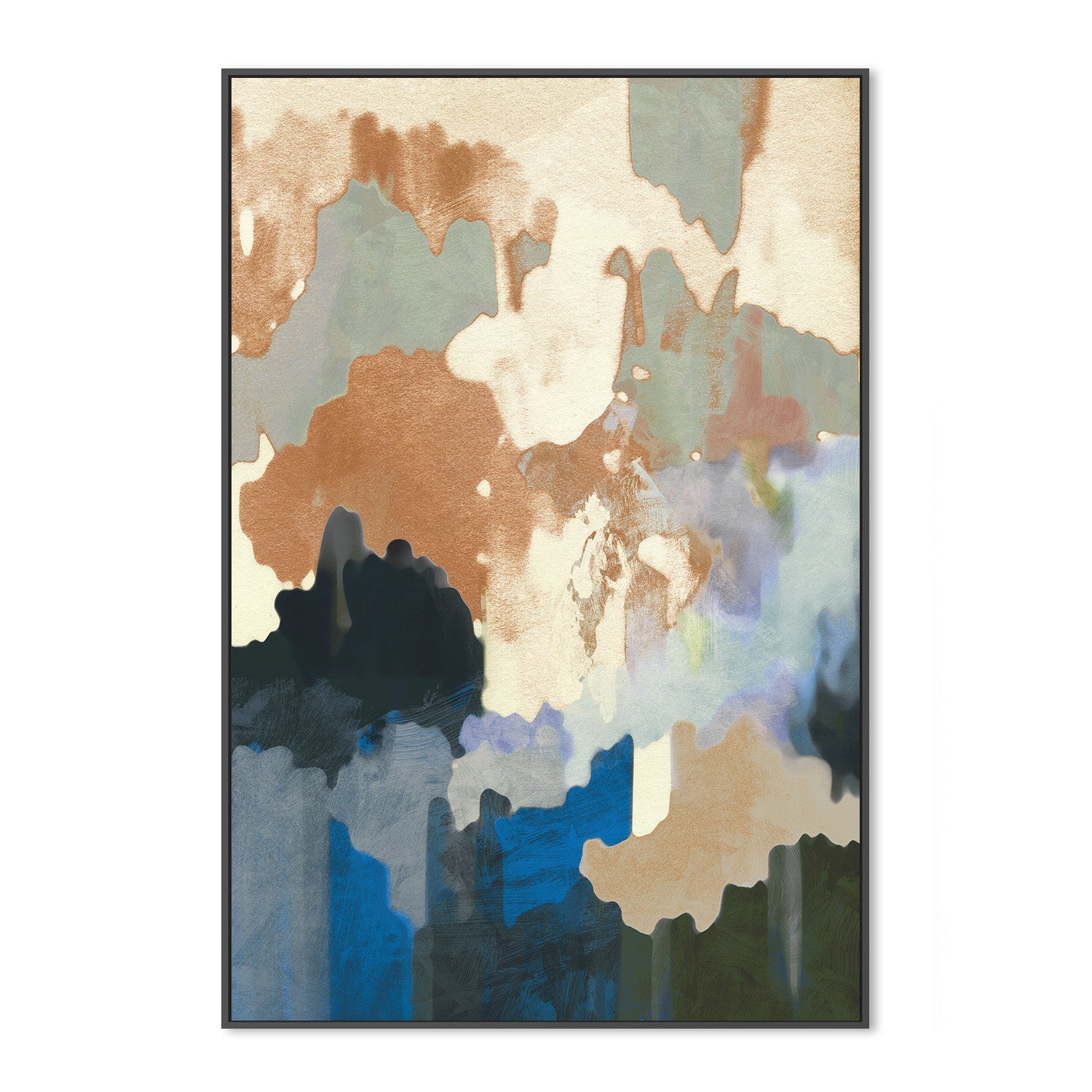 wall-art-print-canvas-poster-framed-Mood, blue and brown-3