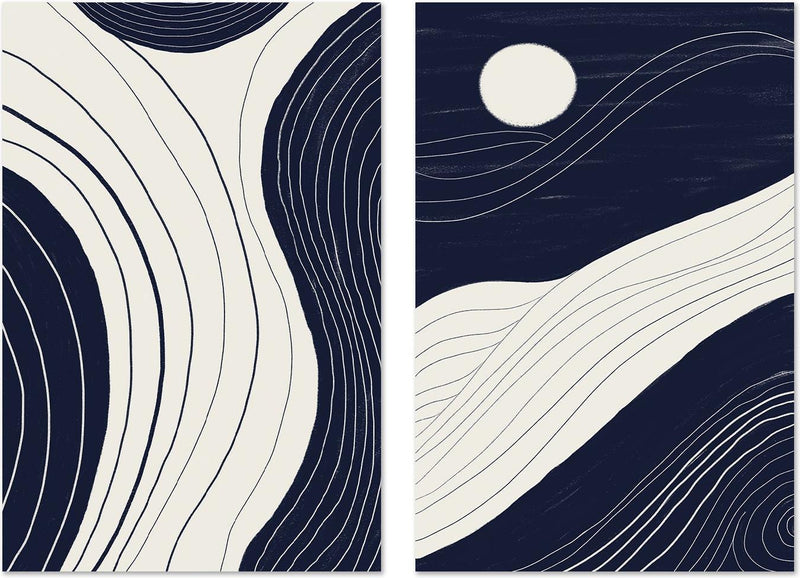 wall-art-print-canvas-poster-framed-Moon River Land & Moonlight Motion, Set Of 2 , By Danushka Abeygoda-GIOIA-WALL-ART