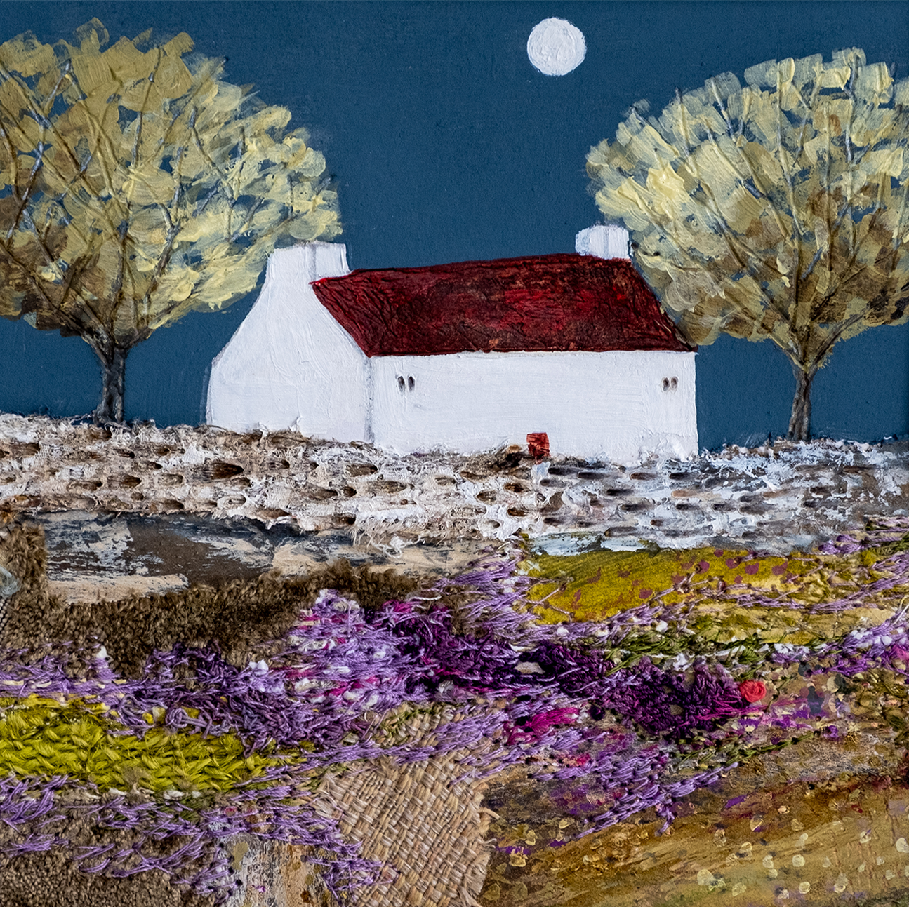 wall-art-print-canvas-poster-framed-Moonlight In The Trees , By Louise O’Hara-1