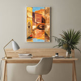 wall-art-print-canvas-poster-framed-Morning Canal, Style A , By Albena Hristova-GIOIA-WALL-ART