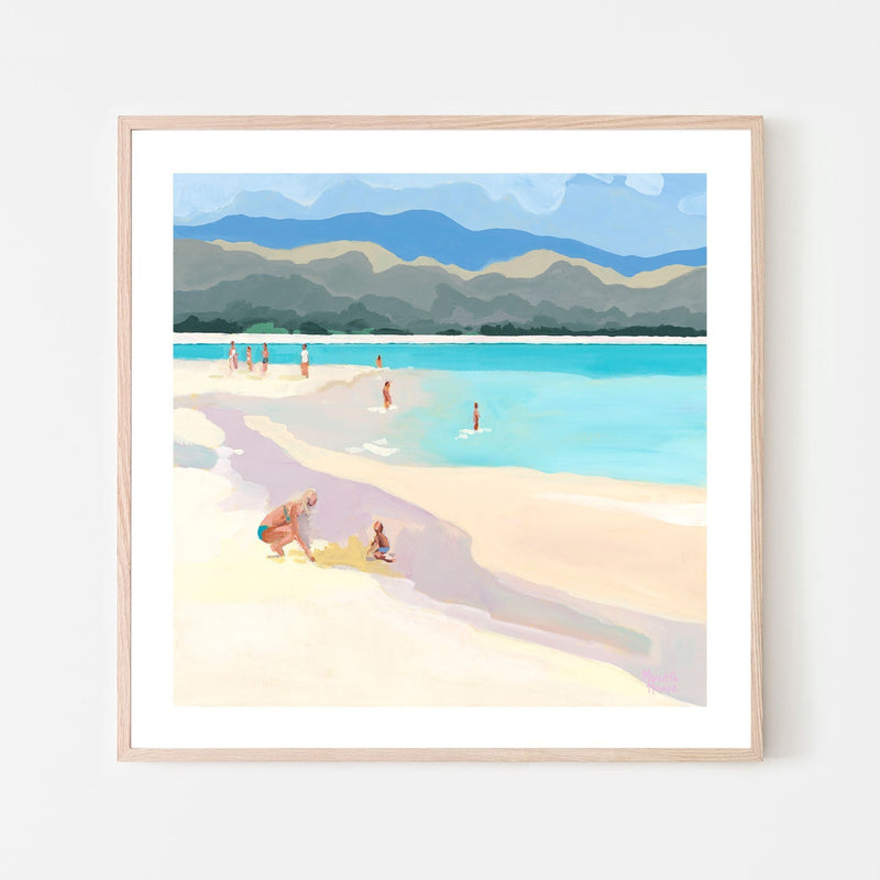 wall-art-print-canvas-poster-framed-Mother And Child At Lanakai Beach , By Meredith Howse-GIOIA-WALL-ART