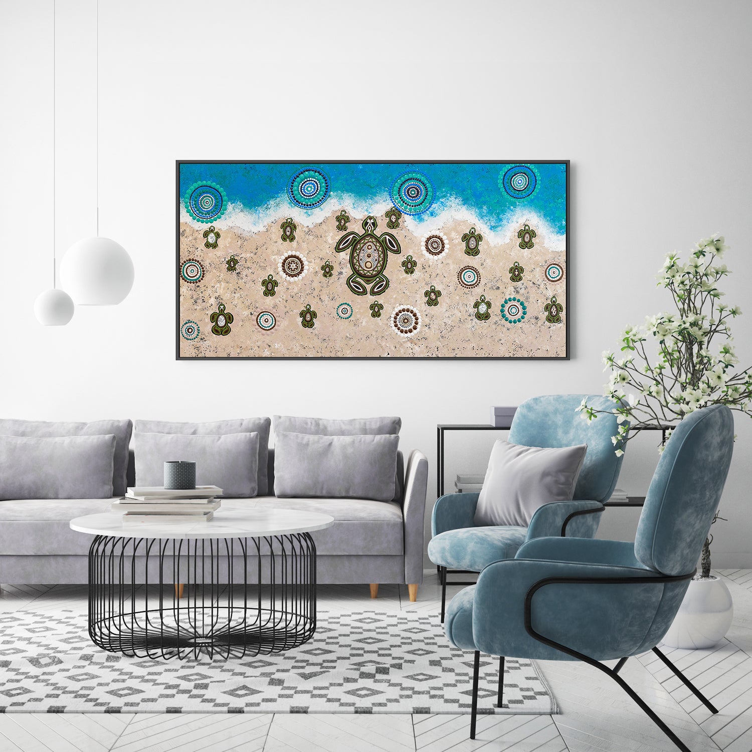 wall-art-print-canvas-poster-framed-Mother Turtle With Her Babies On Lifes Journey Together , By Emma Rigney-7