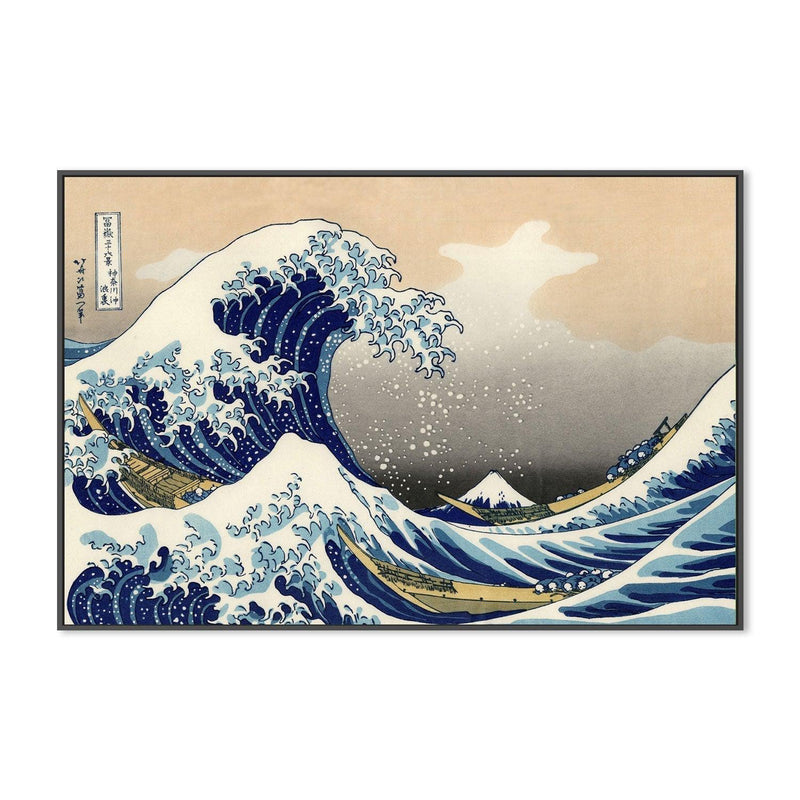 wall-art-print-canvas-poster-framed-Mount Fuji Seen Below a Wave at Kanagawa-by-Katsushika Hokusai-Gioia Wall Art