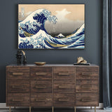 wall-art-print-canvas-poster-framed-Mount Fuji Seen Below a Wave at Kanagawa-by-Katsushika Hokusai-Gioia Wall Art