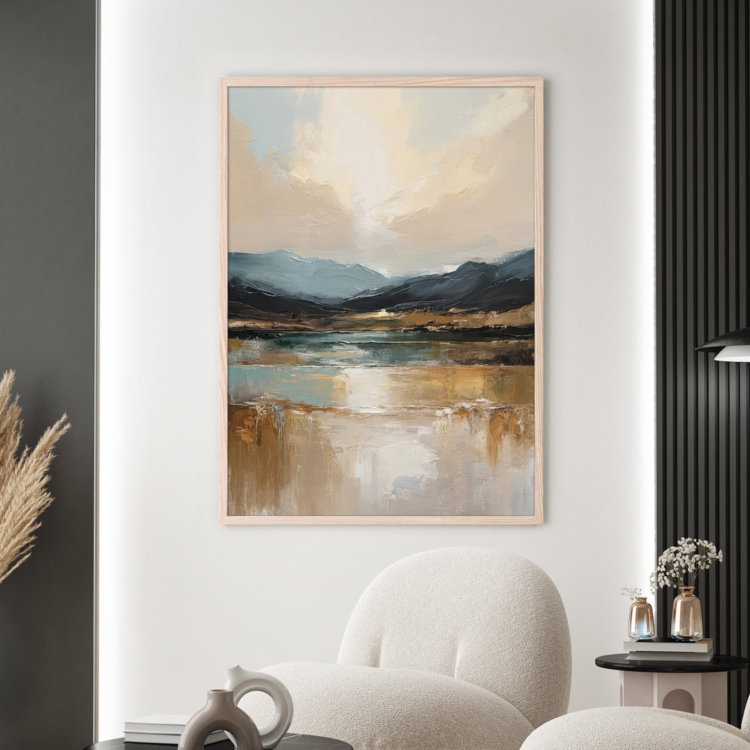 wall-art-print-canvas-poster-framed-mountain valley at dawn-2