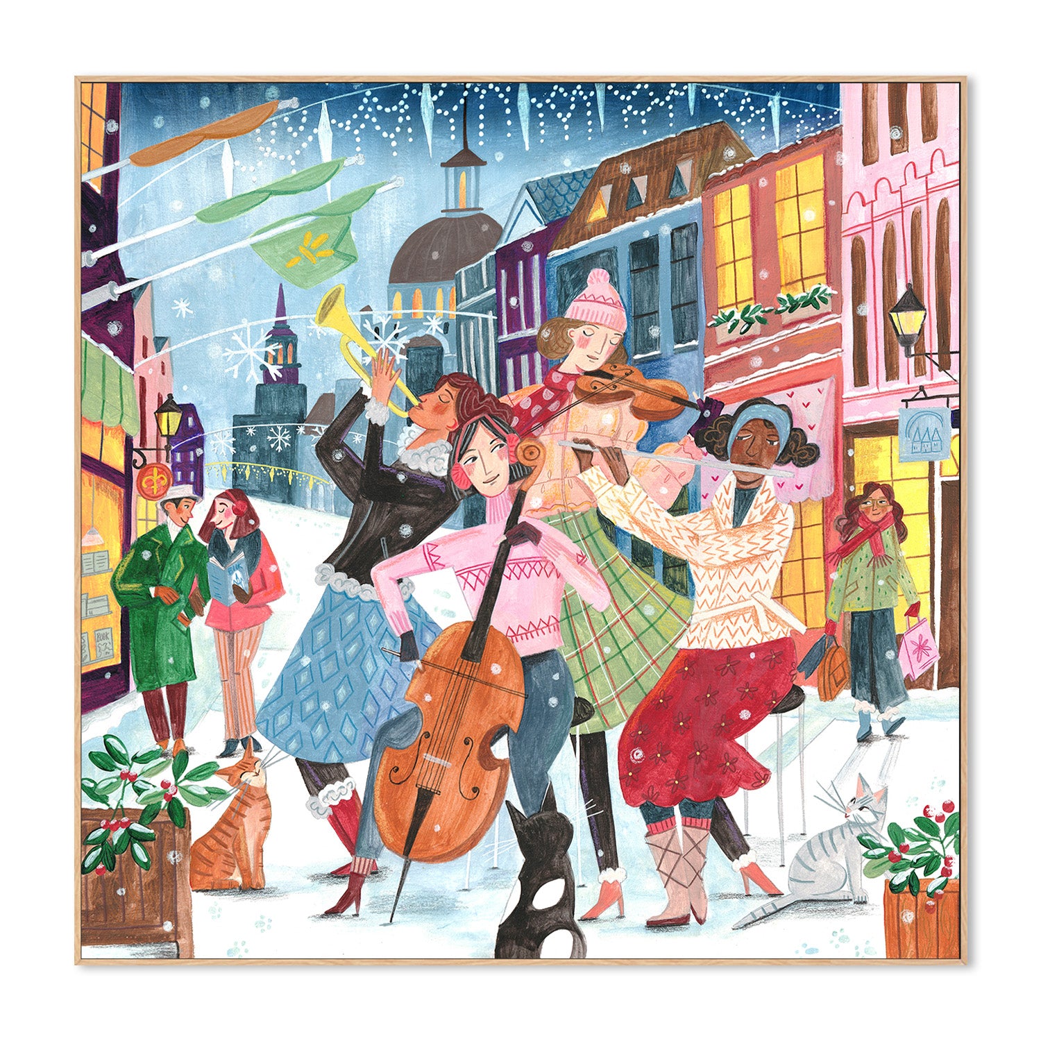 wall-art-print-canvas-poster-framed-Music in Montreal Christmas-4