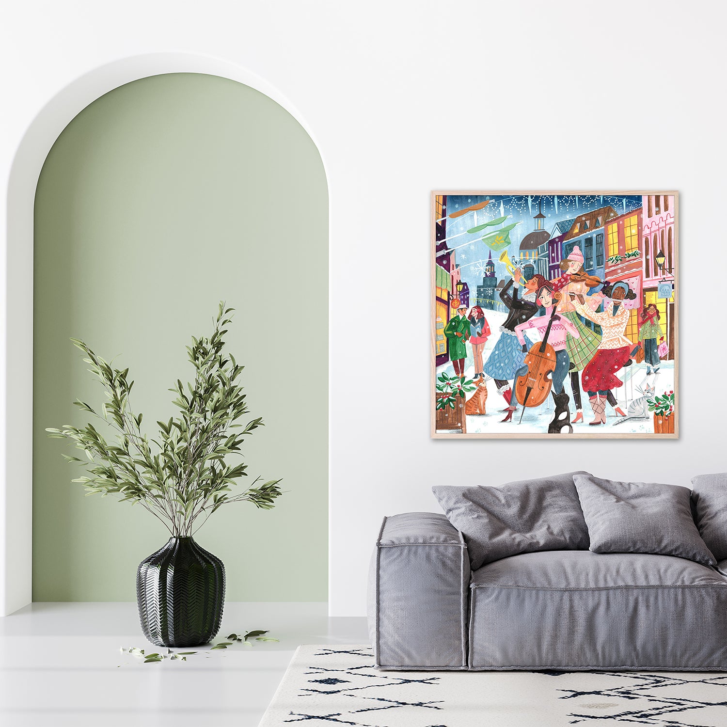 wall-art-print-canvas-poster-framed-Music in Montreal Christmas-9
