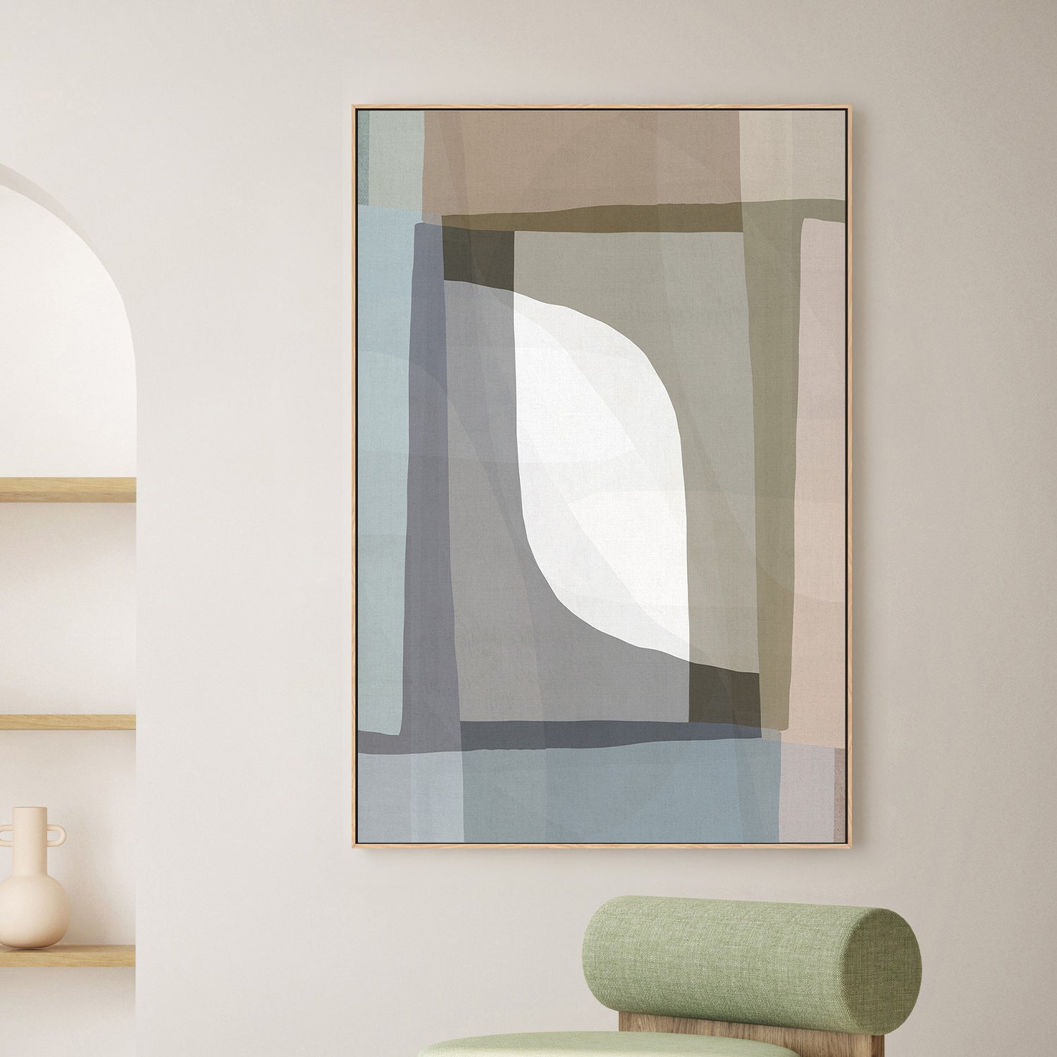 wall-art-print-canvas-poster-framed-Muted Geometric Flow-2