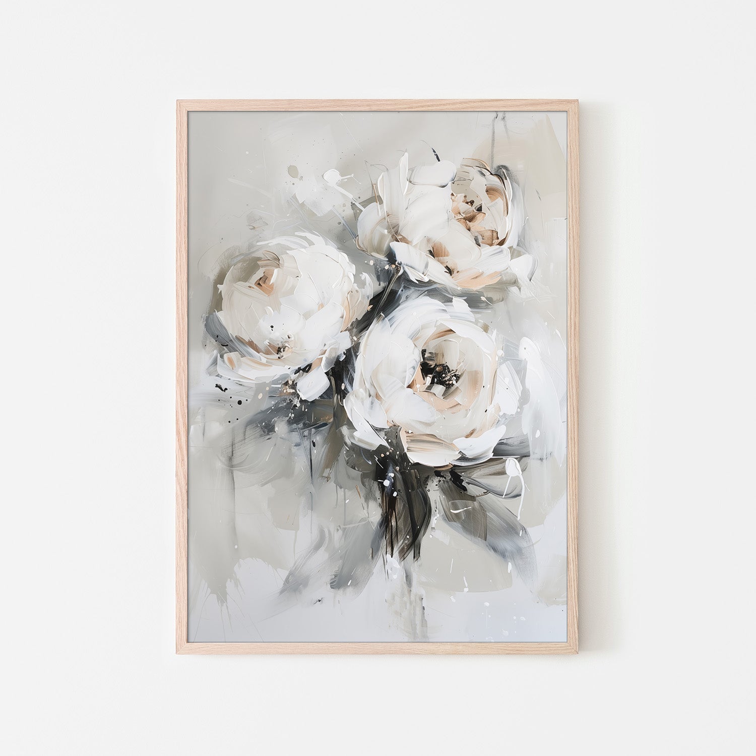 wall-art-print-canvas-poster-framed-Muted Roses , Style A-6