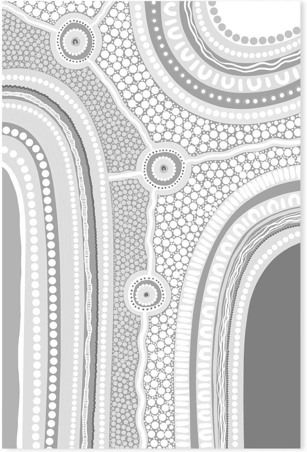 wall-art-print-canvas-poster-framed-My 3 Pathways, Monotone-by-Leah Cummins-Gioia Wall Art