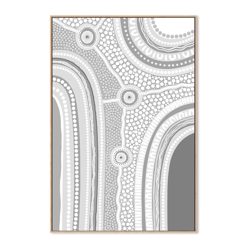 wall-art-print-canvas-poster-framed-My 3 Pathways, Monotone-by-Leah Cummins-Gioia Wall Art