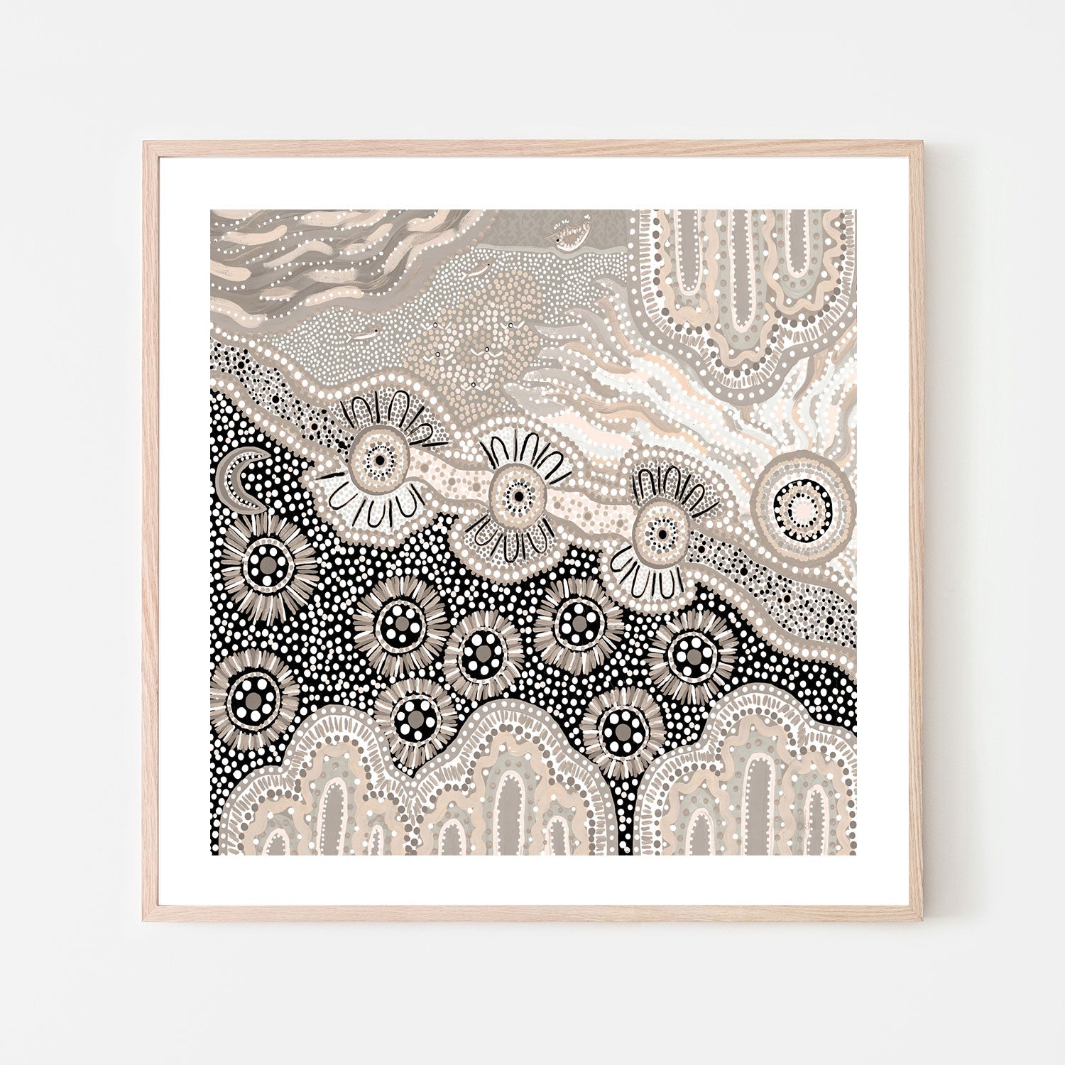 wall-art-print-canvas-poster-framed-My Country Home, Soft Brown Tones-6
