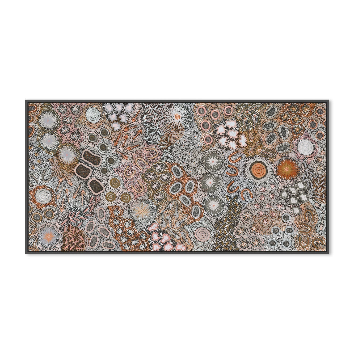 wall-art-print-canvas-poster-framed-My Grandmother's Country-by-Michelle Possum Nungurrayi-Gioia Wall Art