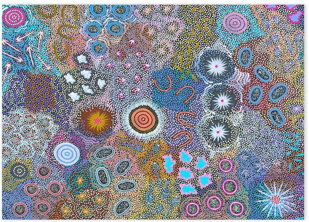 My Grandmother’s Country Style A By Michelle Possum Nungurrayi Aboriginal Painting Print