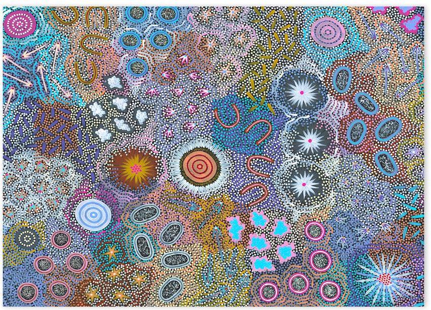 My Grandmother’s Country Style A By Michelle Possum Nungurrayi Aboriginal Painting Print