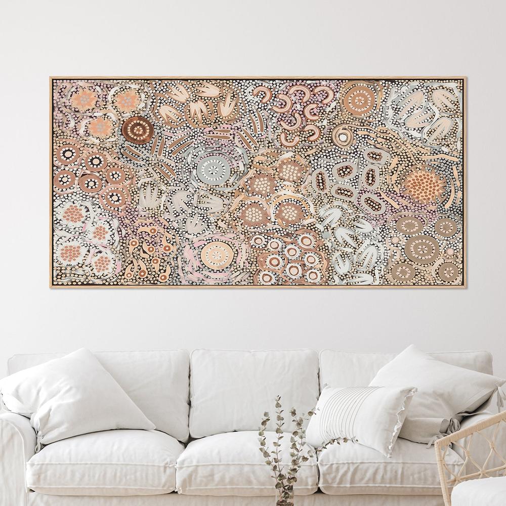 wall-art-print-canvas-poster-framed-My Great Great Grandmothers Land, Style A, Mocha Colour , By Azeza Possum-2