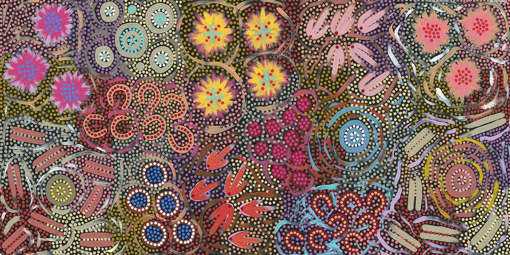 My Great Grandmothers Land Style B By Azeza Possum Aboriginal Painting Print