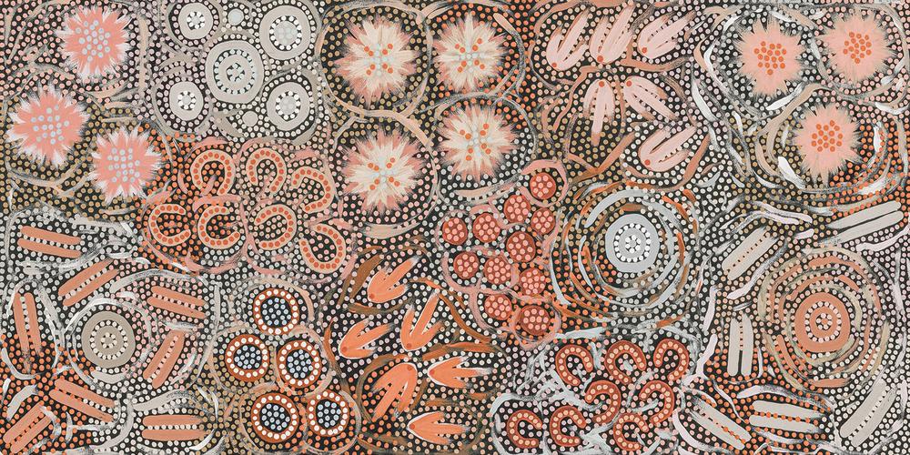 My Great Grandmothers Land Style B Pastel Neutral Colour By Azeza Possum Aboriginal Painting Print