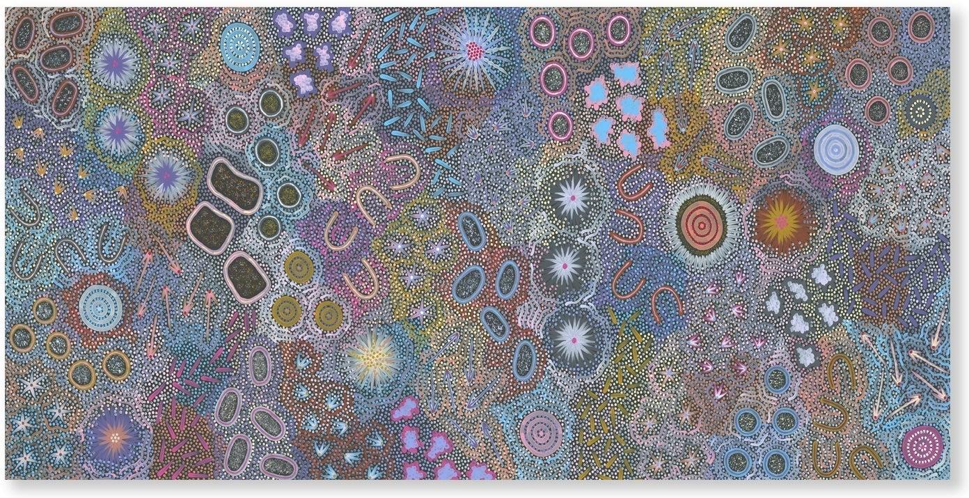 wall-art-print-canvas-poster-framed-My Great Great Grandmothers Land, Style D, Original Colour-by-Azeza Possum-Gioia Wall Art
