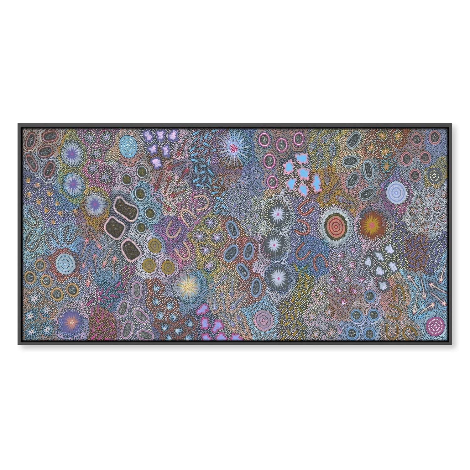 wall-art-print-canvas-poster-framed-My Great Great Grandmothers Land, Style D, Original Colour-by-Azeza Possum-Gioia Wall Art