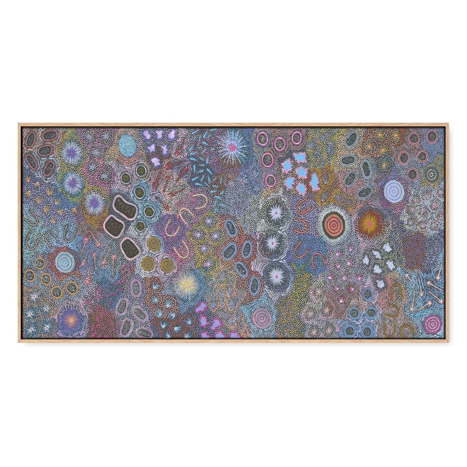 wall-art-print-canvas-poster-framed-My Great Great Grandmothers Land, Style D, Original Colour-by-Azeza Possum-Gioia Wall Art