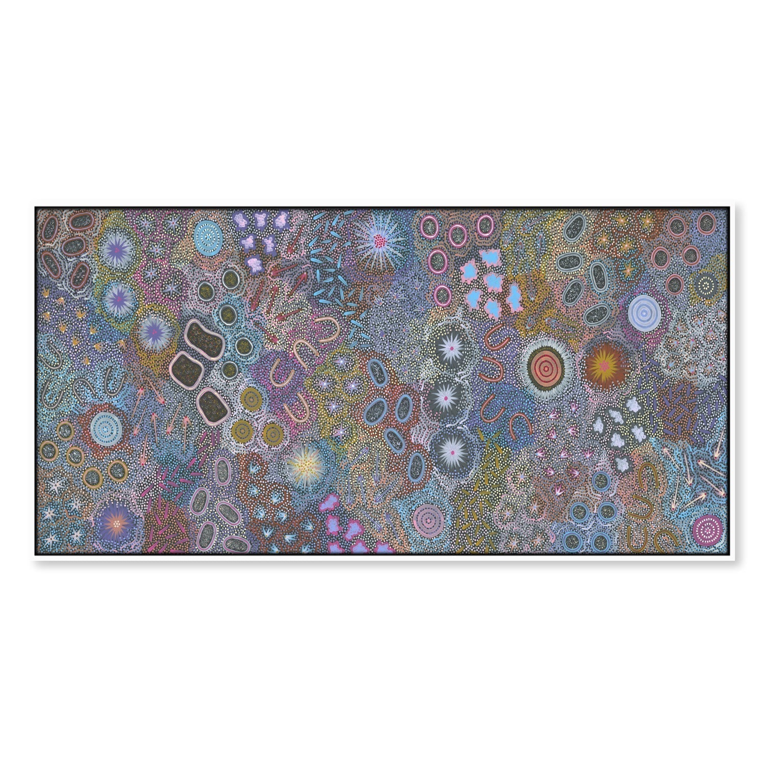 wall-art-print-canvas-poster-framed-My Great Great Grandmothers Land, Style D, Original Colour-by-Azeza Possum-Gioia Wall Art