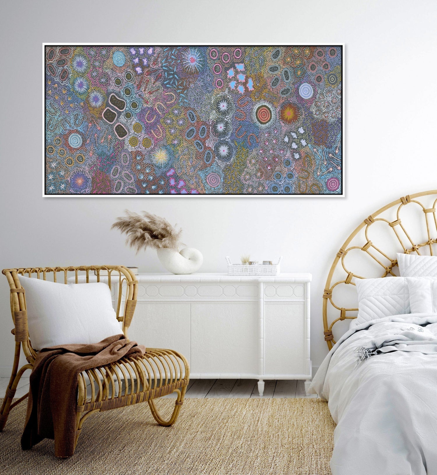 wall-art-print-canvas-poster-framed-My Great Great Grandmothers Land, Style D, Original Colour-by-Azeza Possum-Gioia Wall Art