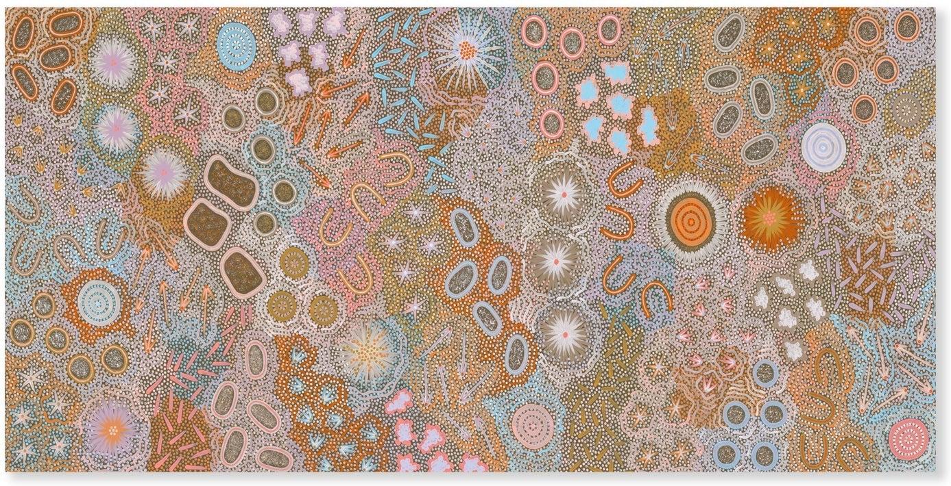 wall-art-print-canvas-poster-framed-My Great Great Grandmothers Land, Style D, Pastel Colour-by-Azeza Possum-Gioia Wall Art
