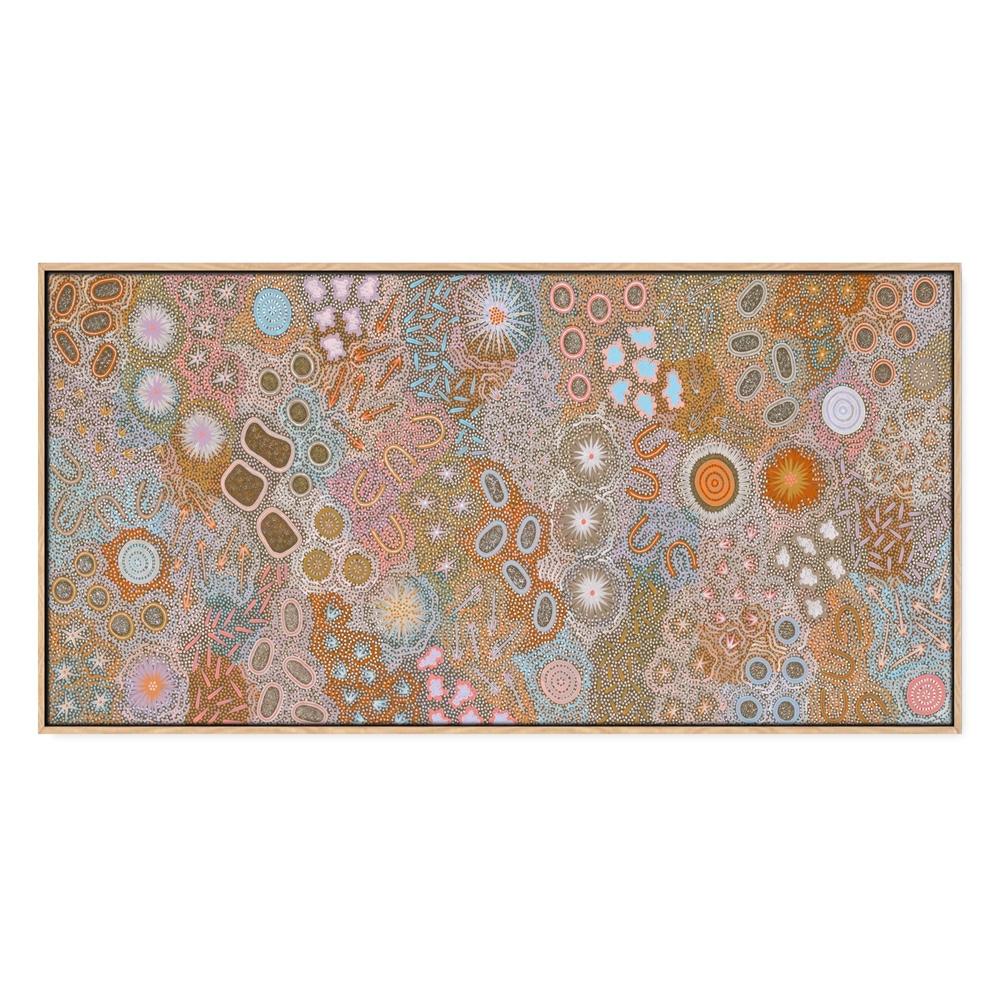 wall-art-print-canvas-poster-framed-My Great Great Grandmothers Land, Style D, Pastel Colour-by-Azeza Possum-Gioia Wall Art
