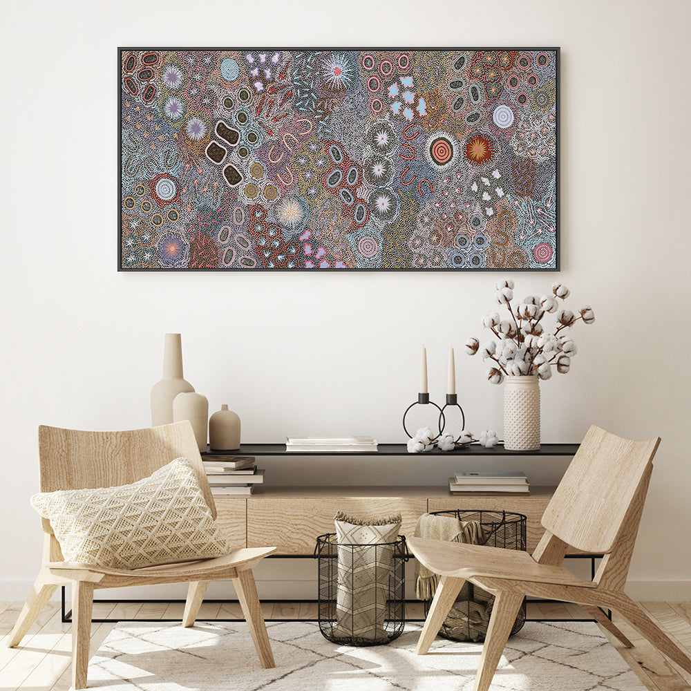 My Great Grandmothers Land Style D Rusty Red Tone By Azeza Possum Aboriginal Painting Print