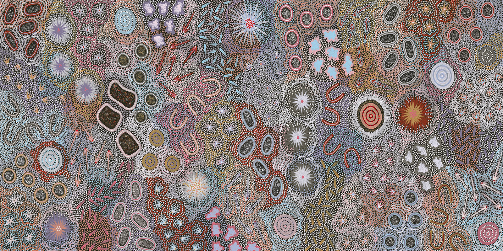 My Great Grandmothers Land Style D Rusty Red Tone By Azeza Possum Aboriginal Painting Print