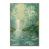 wall-art-print-canvas-poster-framed-Mysterious Waterfall And Water Lily Pond , By Ekaterina Prisich-4